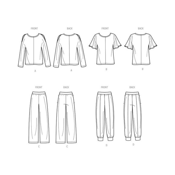 Simplicity Sewing Pattern S9690 Sportswear Pull on Pants Top Miss Size 8-16 - Picture 3 of 3